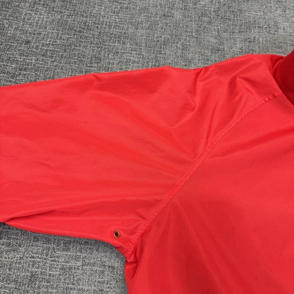 Vintage Eddie Bauer Jacket Men's Large Red Pullover Windbreaker Nylon Anorak 90s